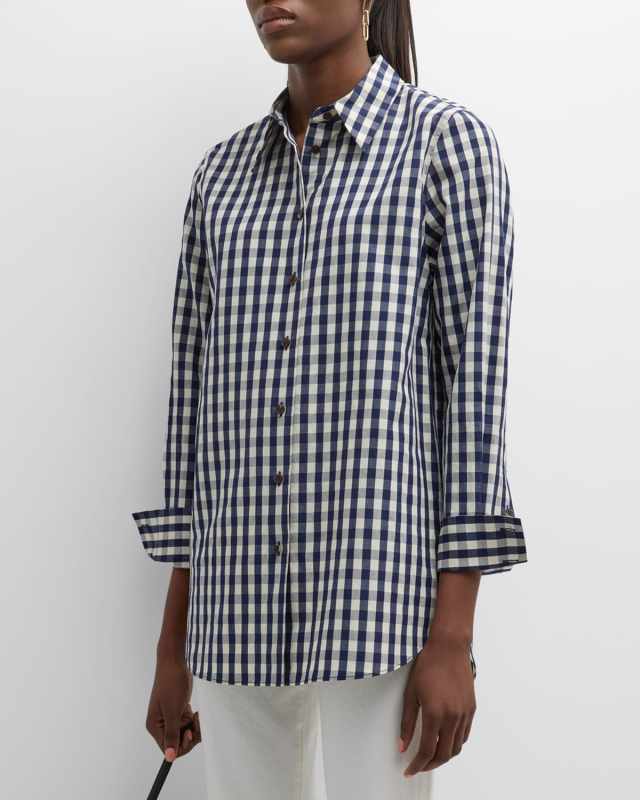 Check-Print Button-Down Shirt