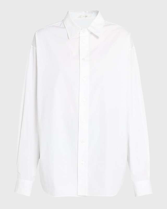 Penna Long-Sleeve Collared Cotton Shirt