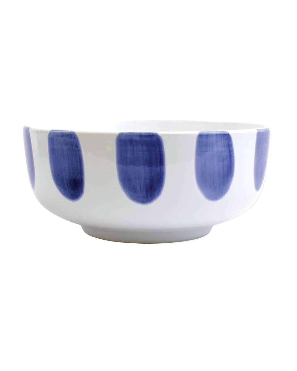Santorini Dot Large Footed Serving Bowl