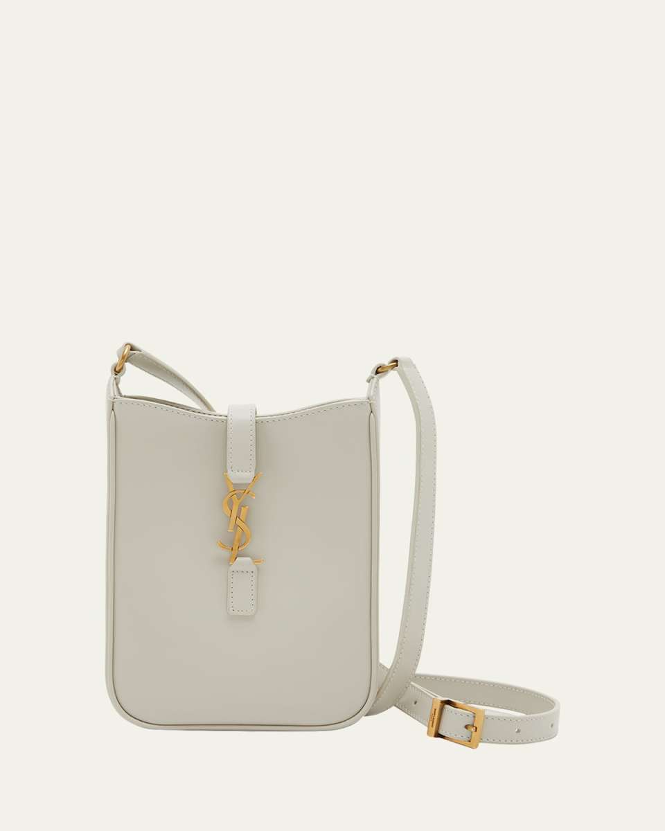 Le 5 A 7 Mini YSL Vertical Bucket Bag in Smooth Leather