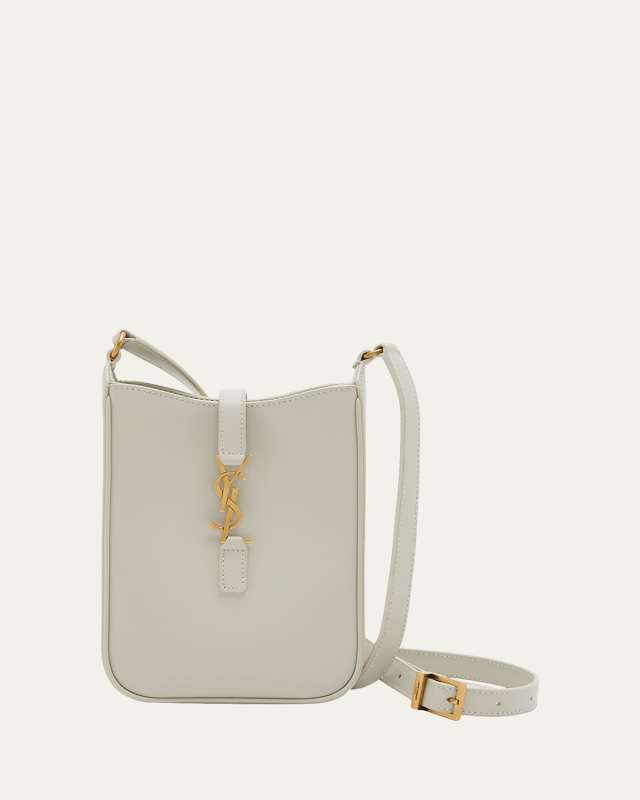 Le 5 A 7 Mini YSL Vertical Bucket Bag in Smooth Leather