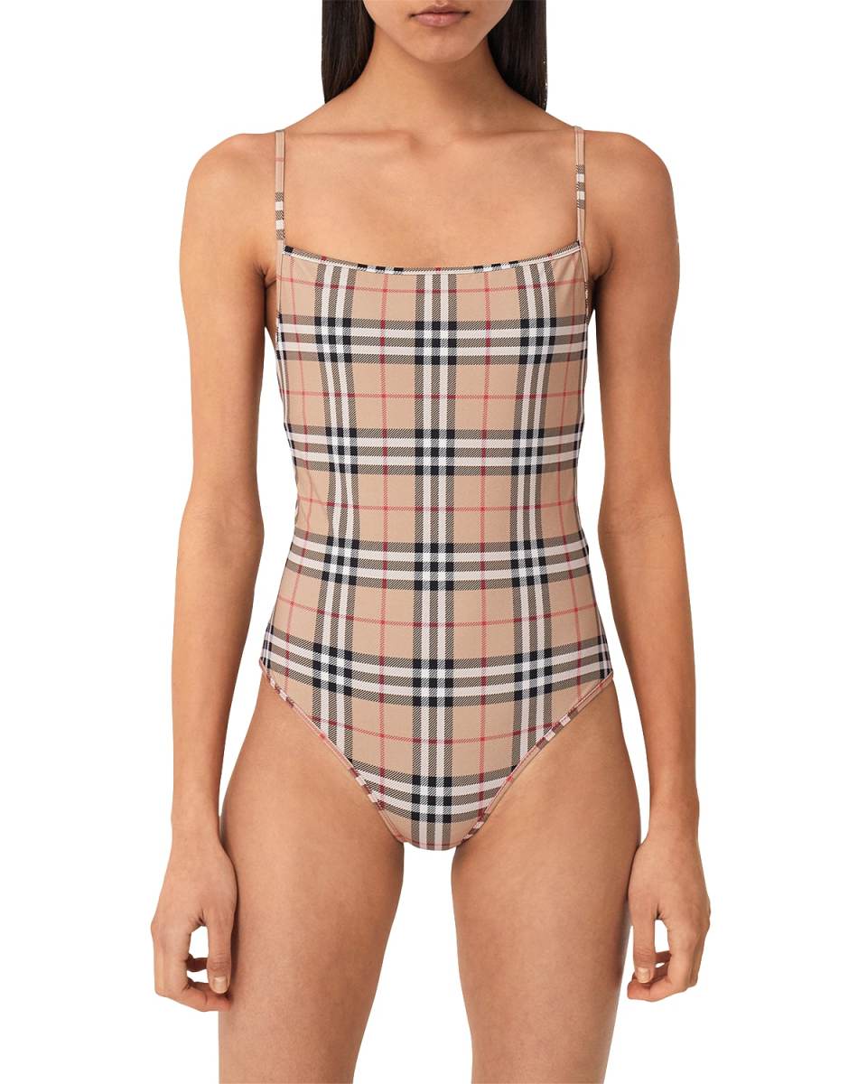 Delia Plaid-Print One-Piece Swimsuit