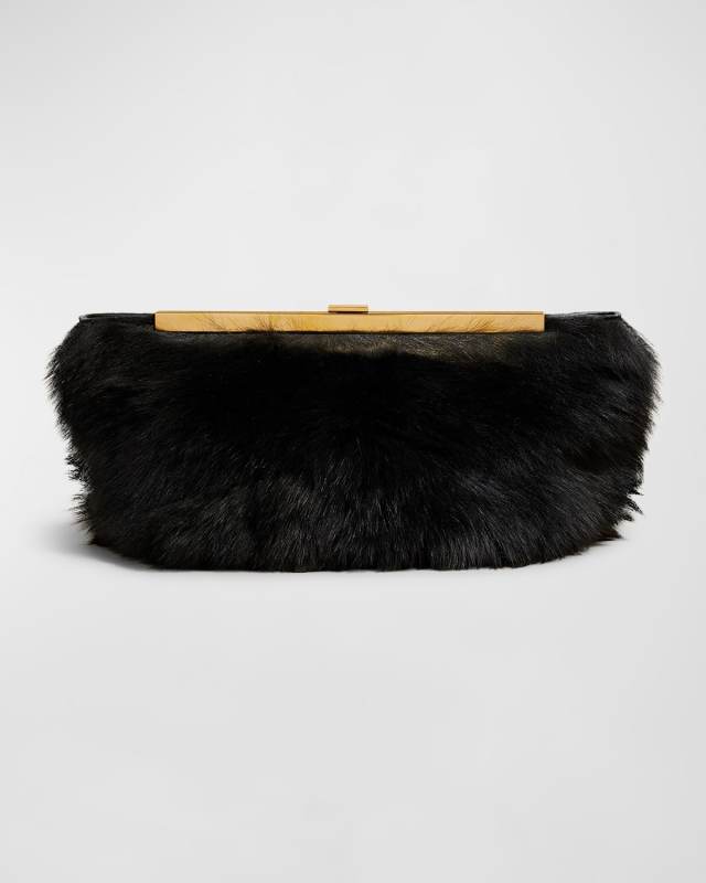 Aimee Shearling Envelope Clutch Bag