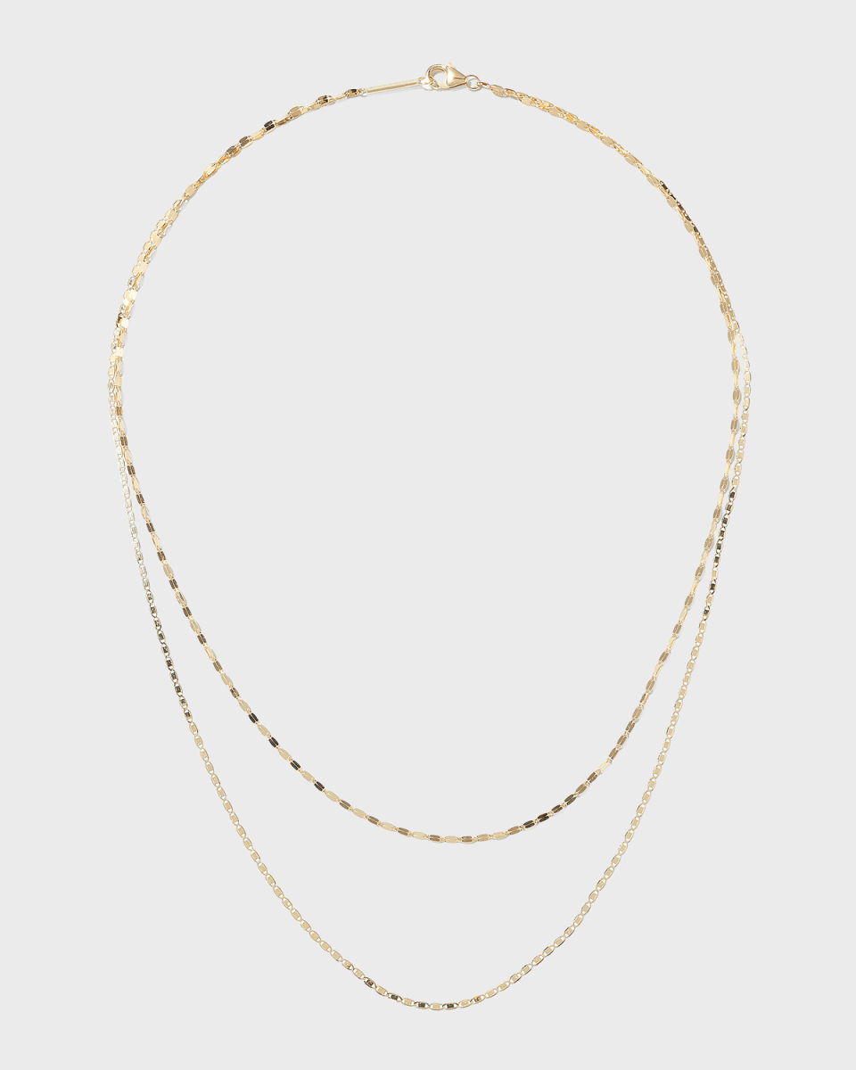 14k Tiered 2-Strand Necklace