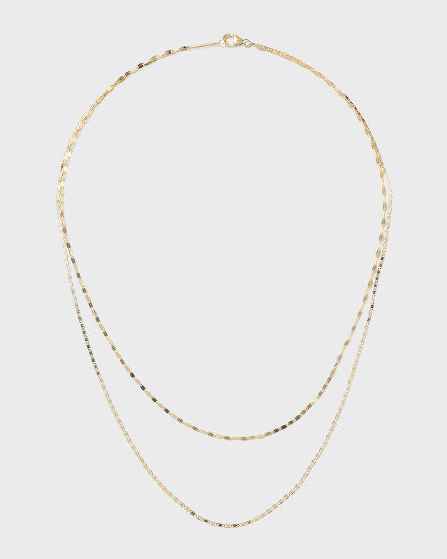 14k Tiered 2-Strand Necklace