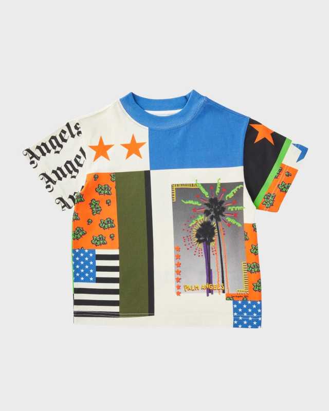 Boy's Patchwork-Print T-Shirt, Size 4-12