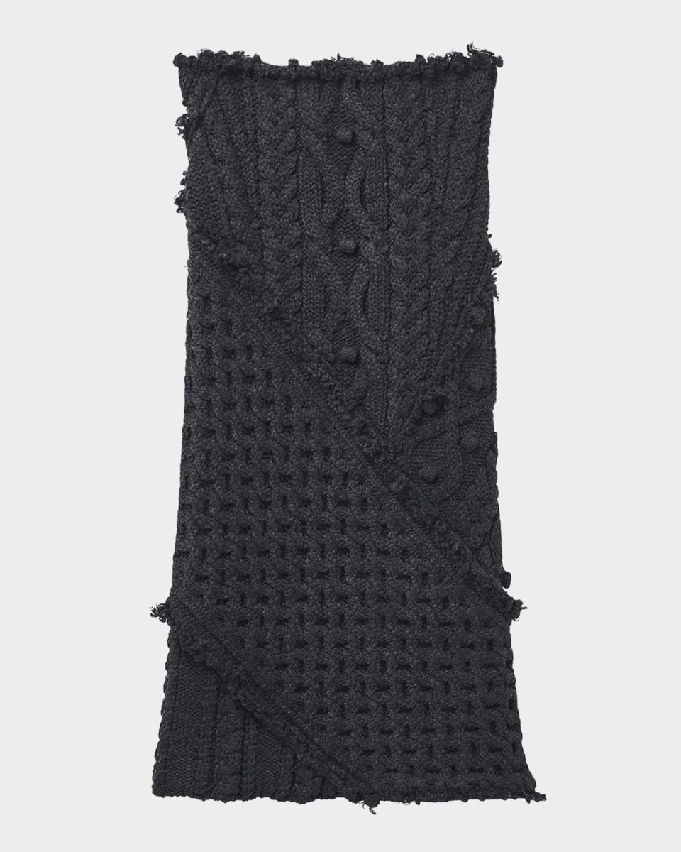 Cable-Knit Wool-Cashmere Midi Skirt