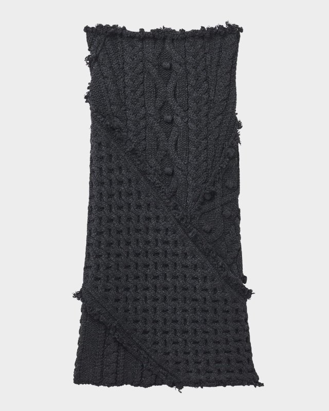 Cable-Knit Wool-Cashmere Midi Skirt