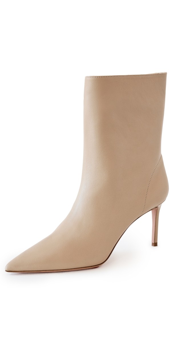 Aquazzura Matignon Booties 75mm Soft Beige