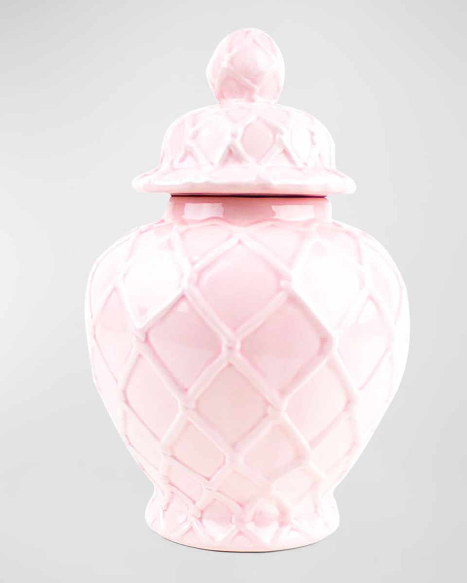 Pink Large Textured Ginger Jar