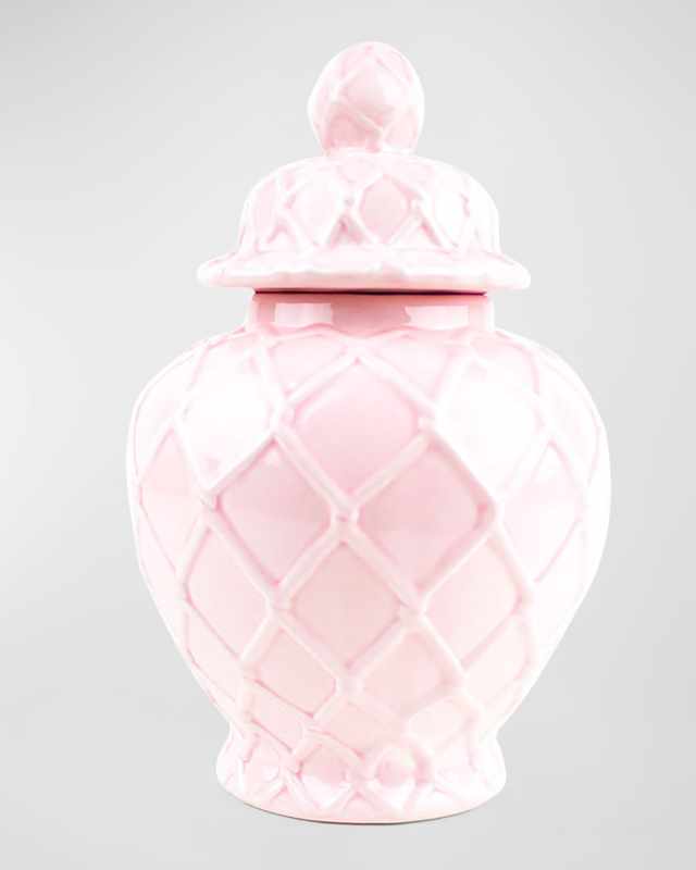 Pink Large Textured Ginger Jar