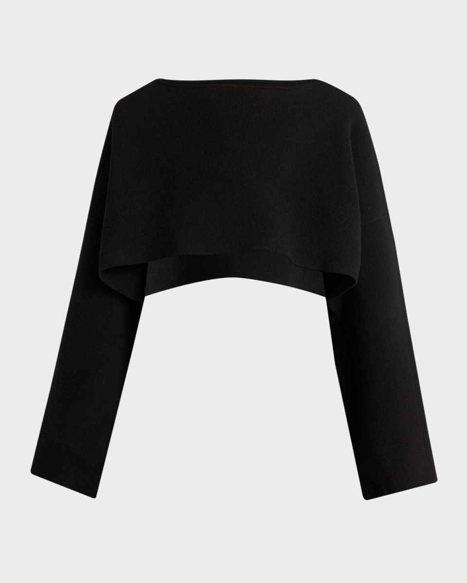 Wool-Cashmere Crop Cape