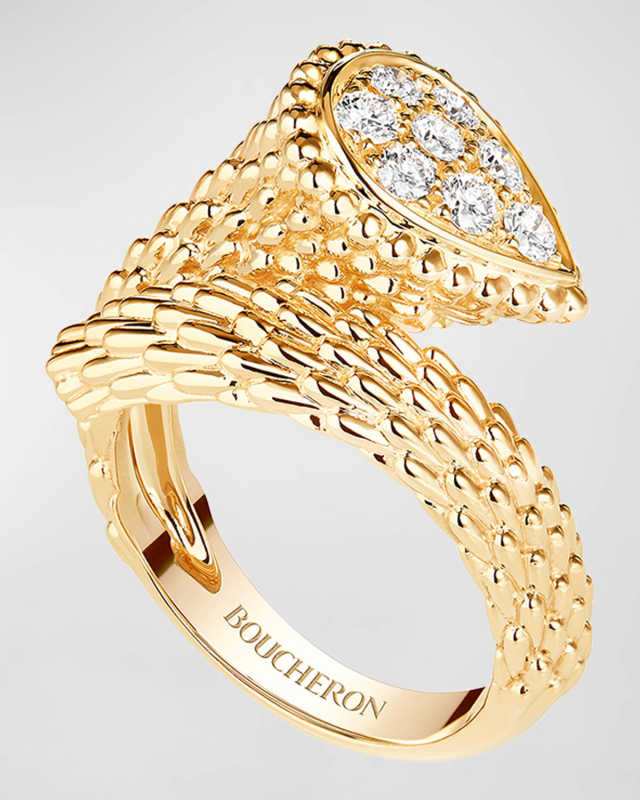 Serpent Boheme 18K Yellow Gold Diamond Small Ring