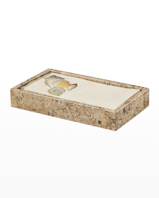 Fossil Stone Polished Guest Towel Tray