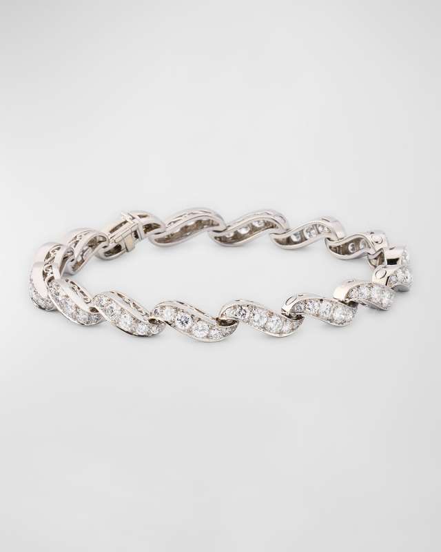 Estate Platinum Diamond Bracelet