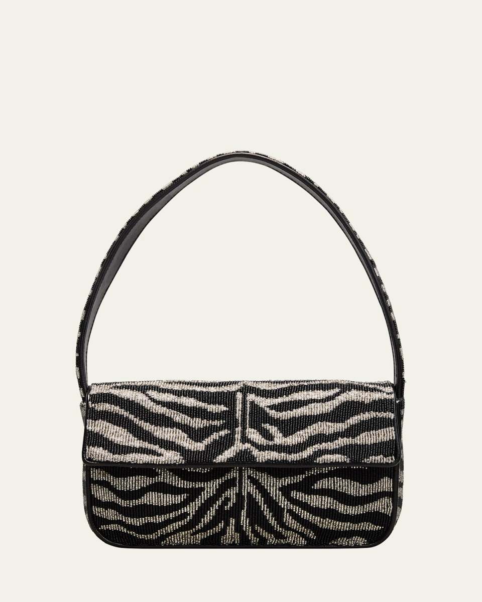 Tommy Two-Tone Beaded Shoulder Bag