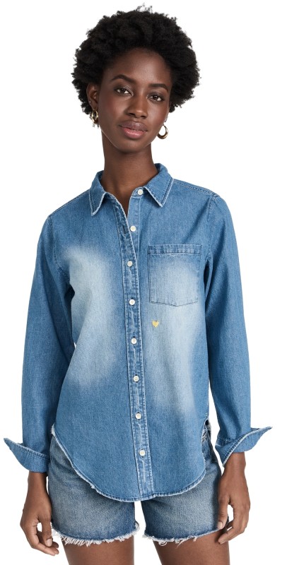 Kerri Rosenthal Mia Shirt Core True Denim Shirt Dark Denim