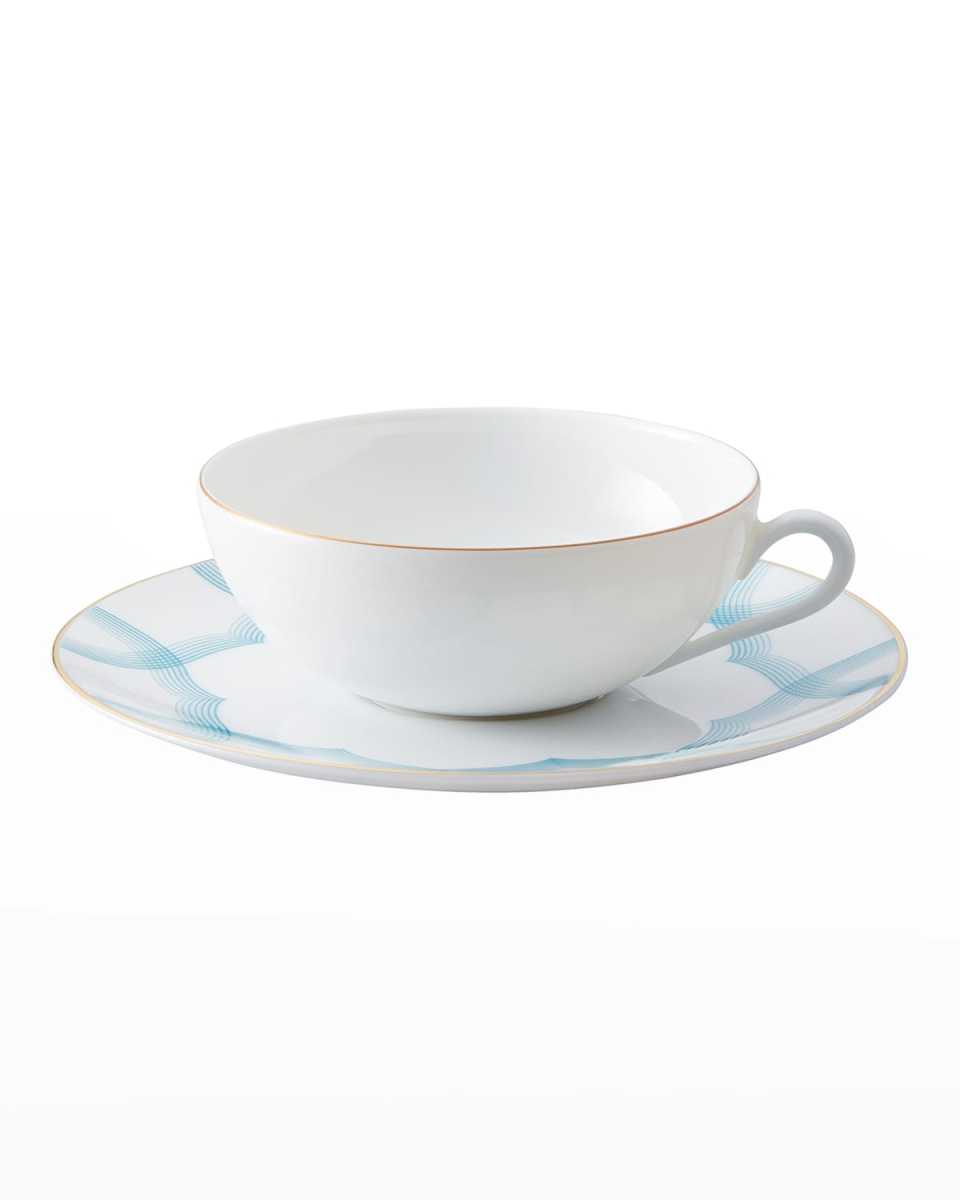 Aura Azure Tea Cup & Saucer Set