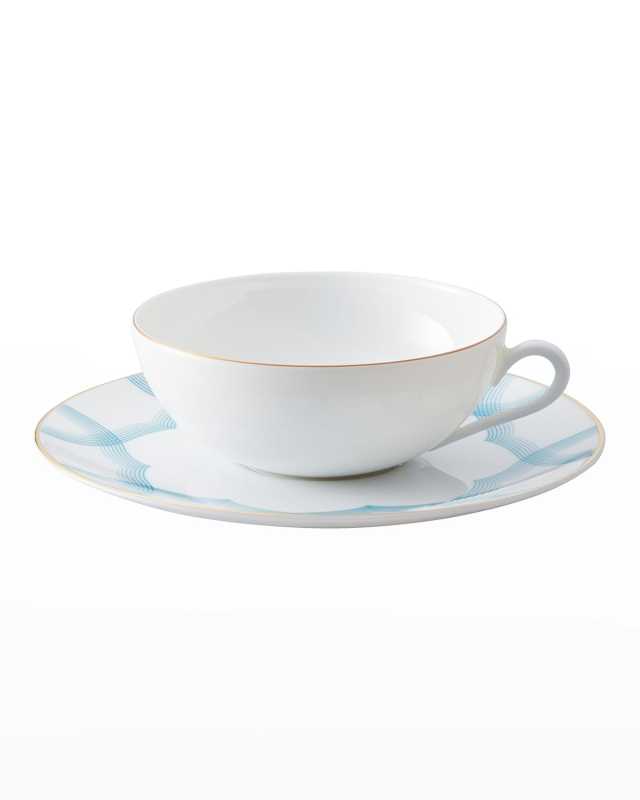 Aura Azure Tea Cup & Saucer Set