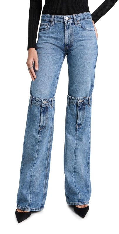 Coperni Open Knee Jeans Washed Blue