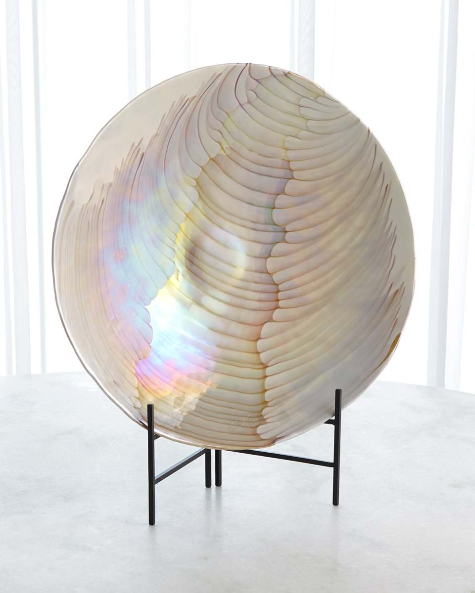 Centerpiece Charger, Ivory/Amber