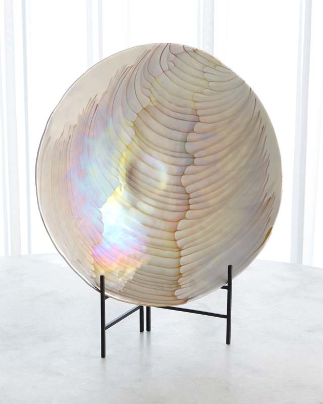 Centerpiece Charger, Ivory/Amber