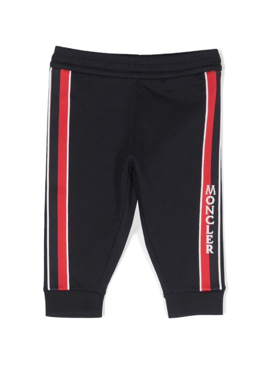 logo-print side-stripe track pant