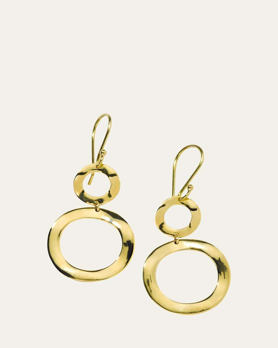 Mini Snowman Earrings in 18K Gold