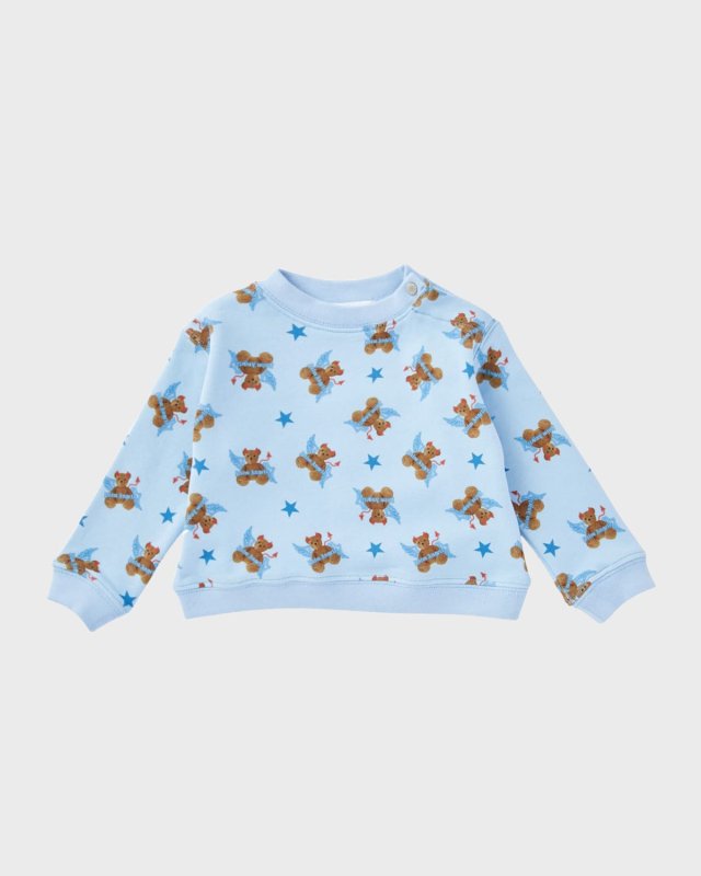 Boy's Angel Devil Teddy Bear Sweatshirt, Size Newborn-9