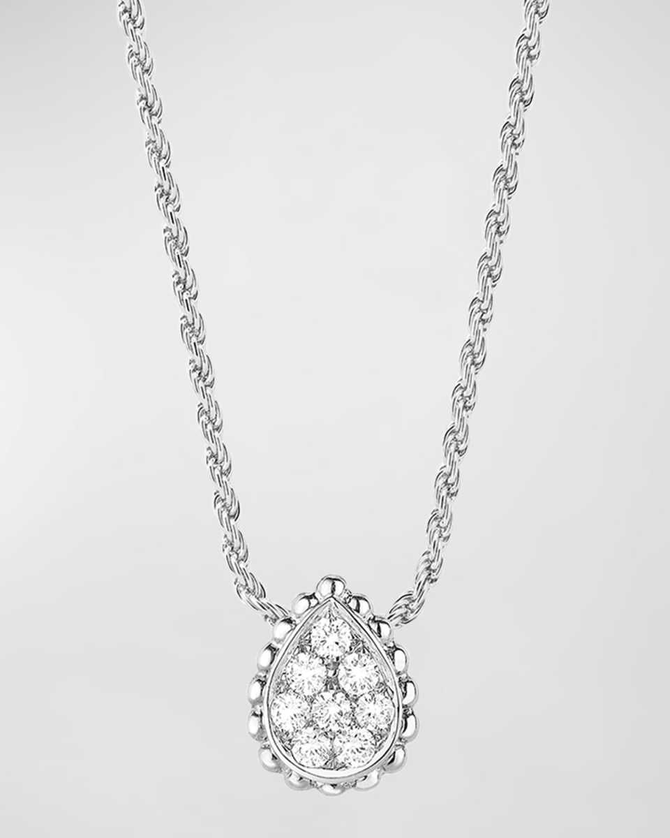 Serpent Boheme 18K White Gold Small Diamond Pendant Necklace