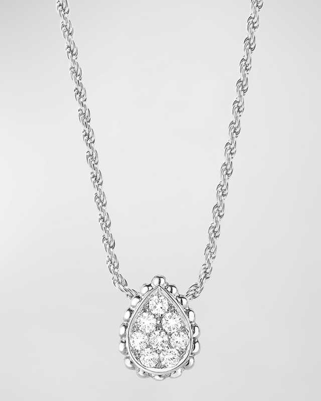 Serpent Boheme 18K White Gold Small Diamond Pendant Necklace