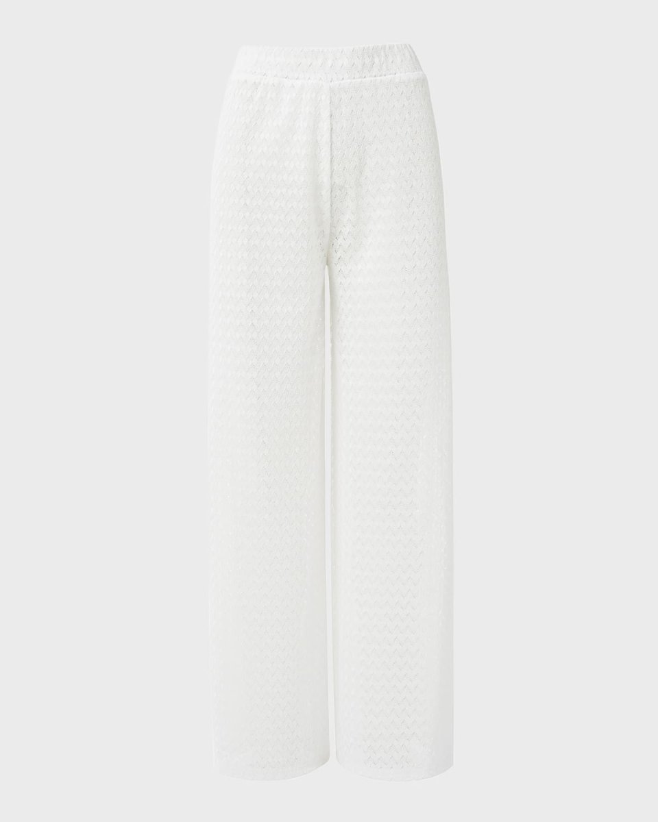 Sienna Open-Knit Wide-Leg Pants