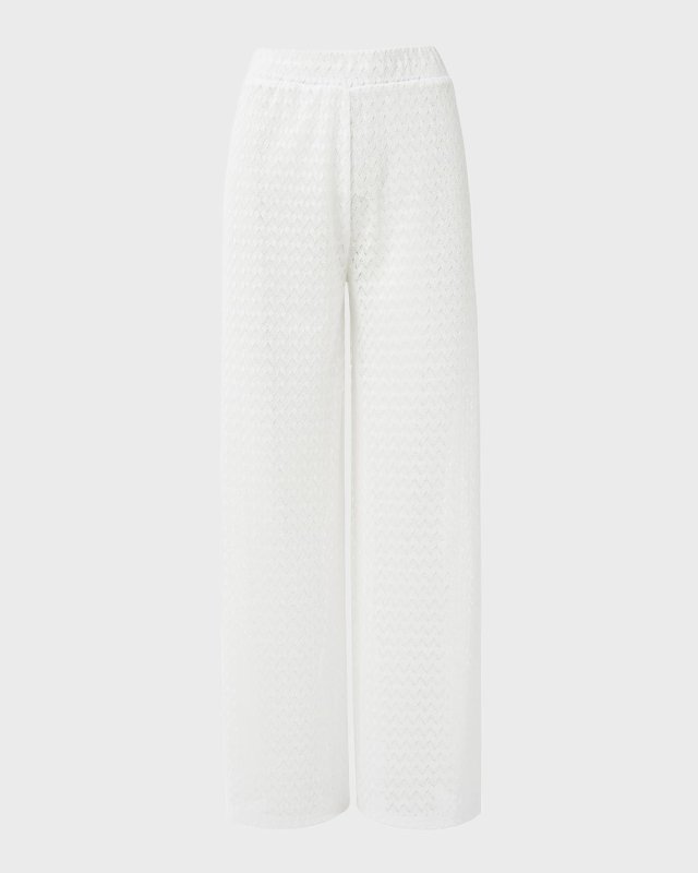 Sienna Open-Knit Wide-Leg Pants