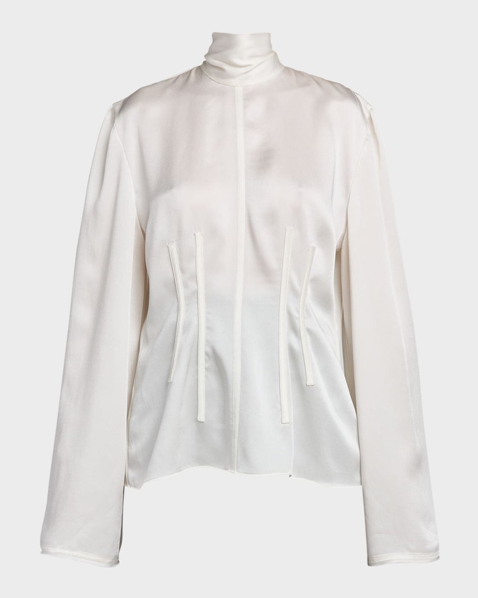 Sculpted Tie-Neck Top