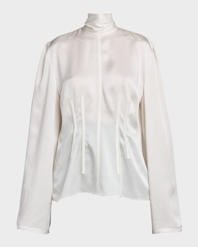 Sculpted Tie-Neck Top