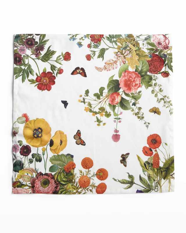 Field of Flowers Napkin - White