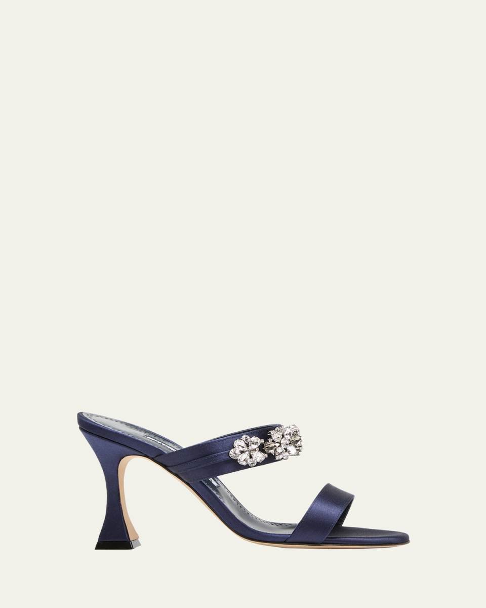 Persan Satin Crystal Dual-Band Sandals