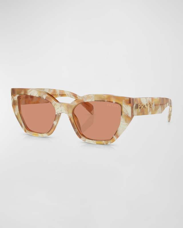 Logo Acetate Butterfly Sunglasses