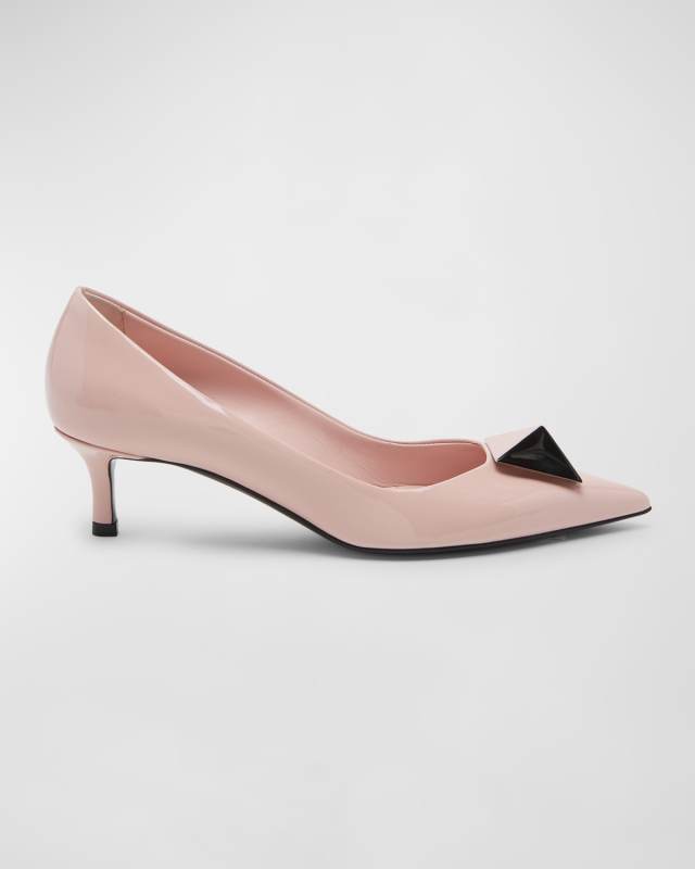 One Stud Calfskin Leather Pumps