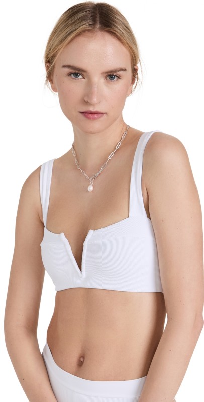 LSPACE Lee Lee Bikini Top White