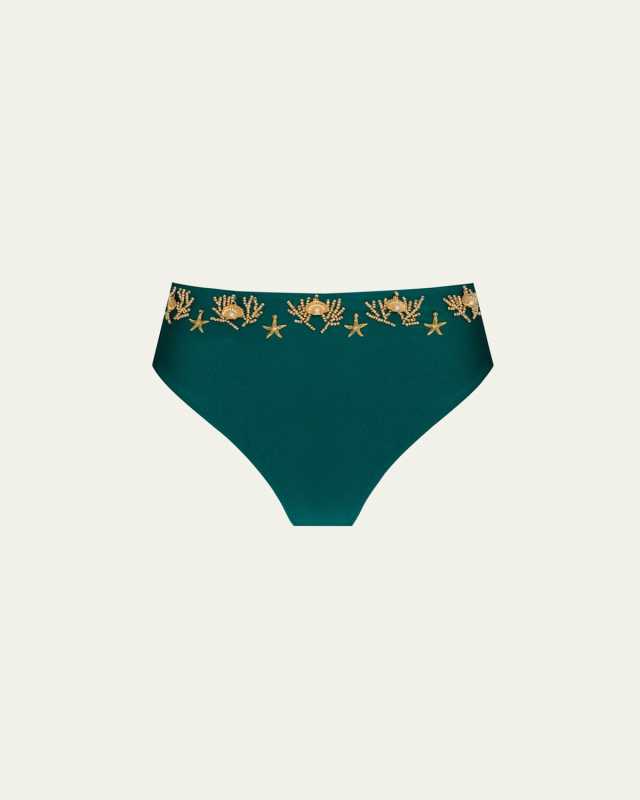 Portofino Hand-Beaded Bikini Bottoms