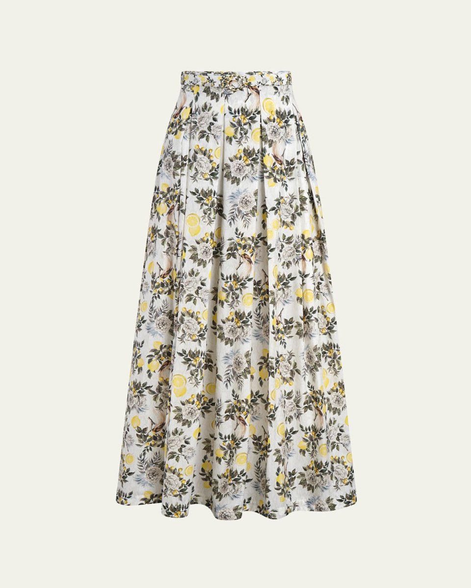 Clementine Annette Pleated Maxi Skirt