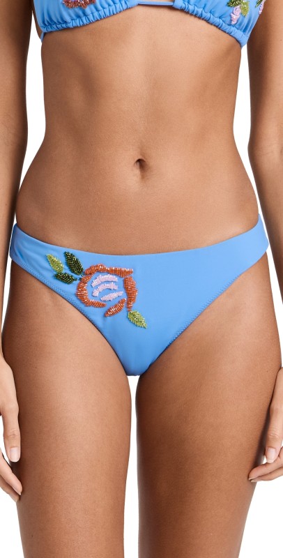 STAUD Bay Bikini Bottoms Diamond Rose