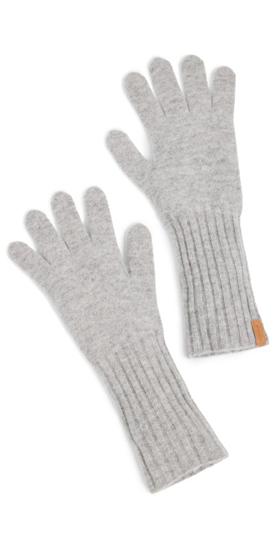Vince Boiled Cashmere Knit Gloves Camel