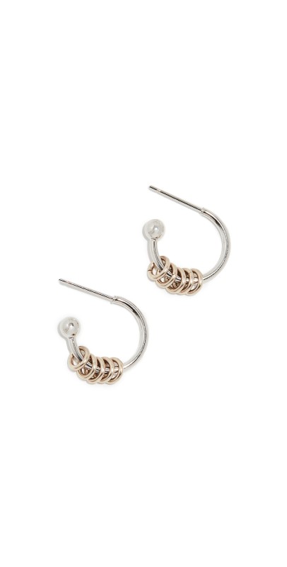Justine Clenquet Mini Gloria Hoop Earrings Gold/Silver