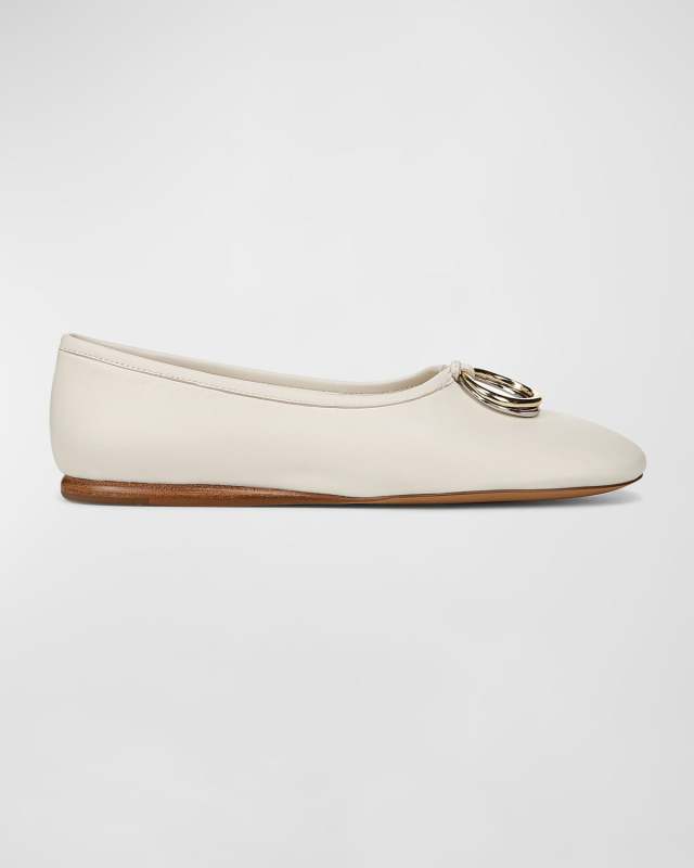 Didi Leather Charm Ballerina Flats