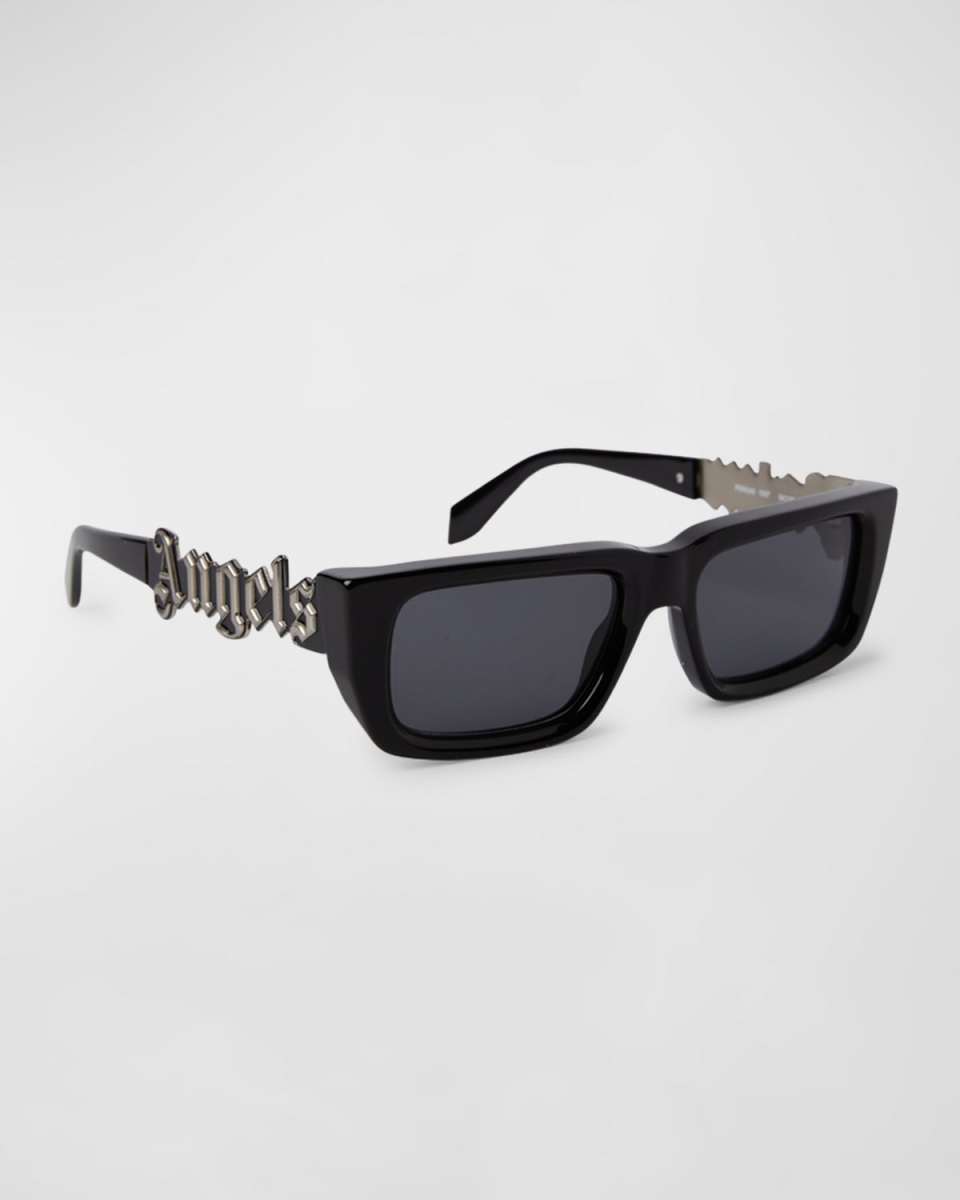 Milford Acetate & Metal Rectangle Sunglasses
