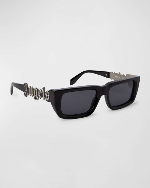 Milford Acetate & Metal Rectangle Sunglasses