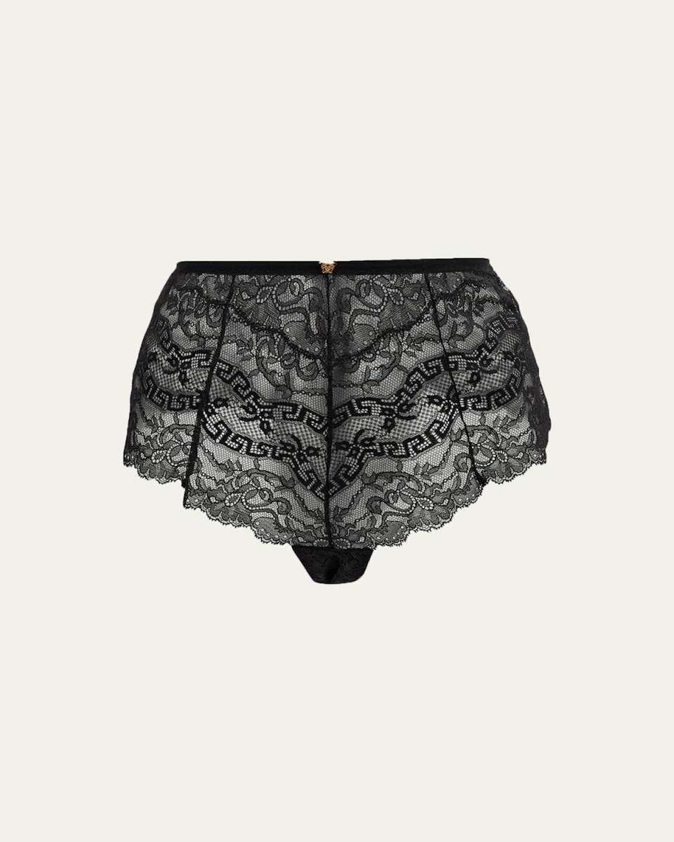 High-Rise Barocco Lace Briefs
