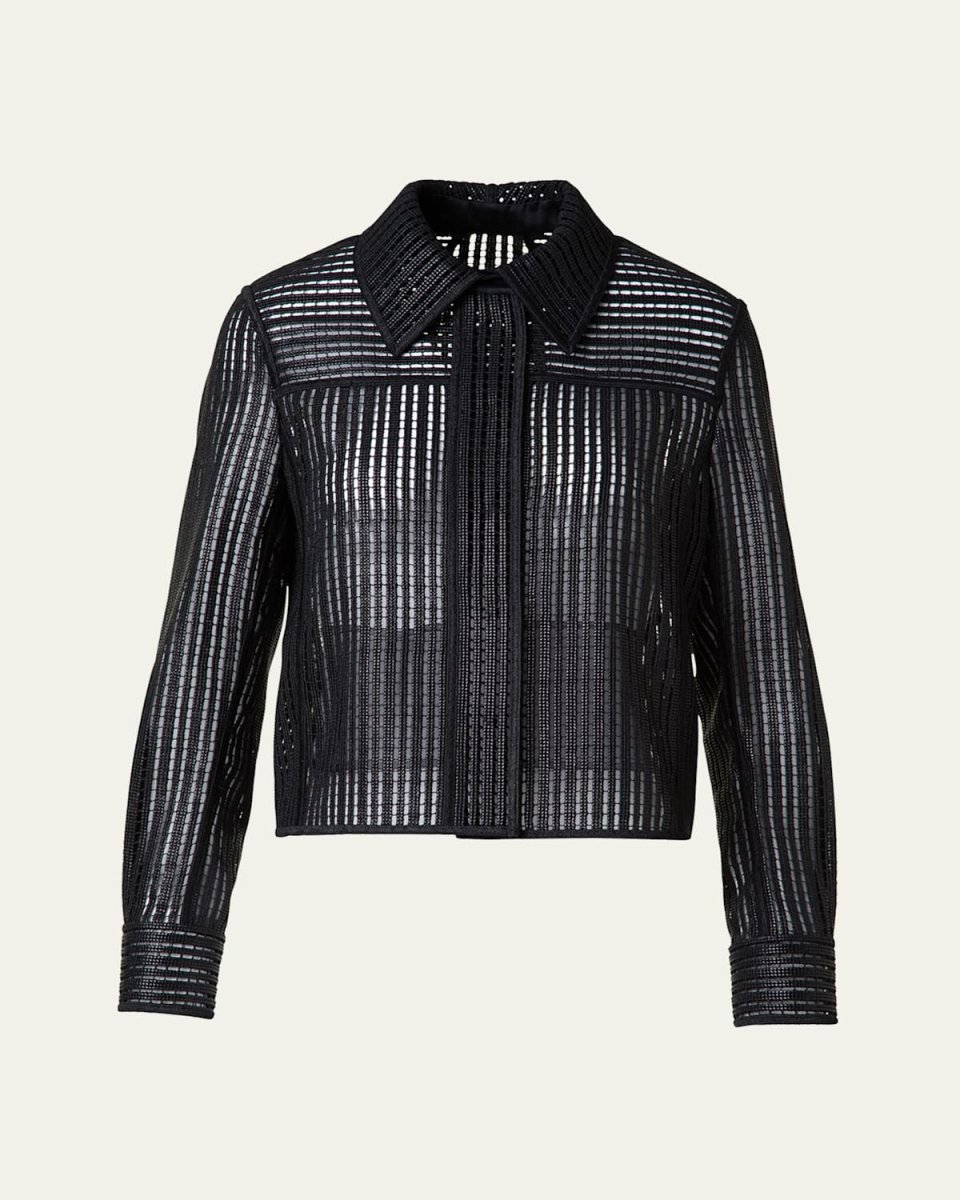 Talitha Short Techno Stripe Boxy Jacket